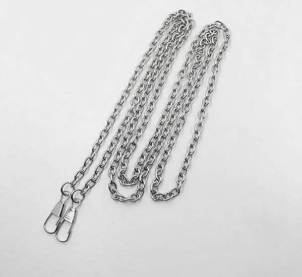 Wool Vista Gold & Silver 1m Bag Chain with Buckles – 0.4mm Wide Shoulder Strap for Purses & Bags