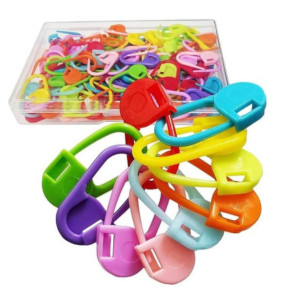 20Pcs Multi-Color Locking Stitch Markers for Knitting and Crocheting | Wool Vista