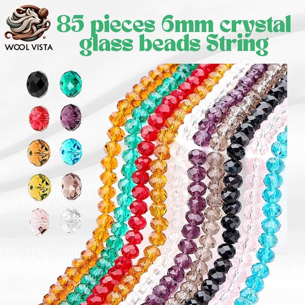 6mm AB Crystal Beads (80+ Pieces) for DIY Jewelry Making and Clothing Designs – Wool Vista