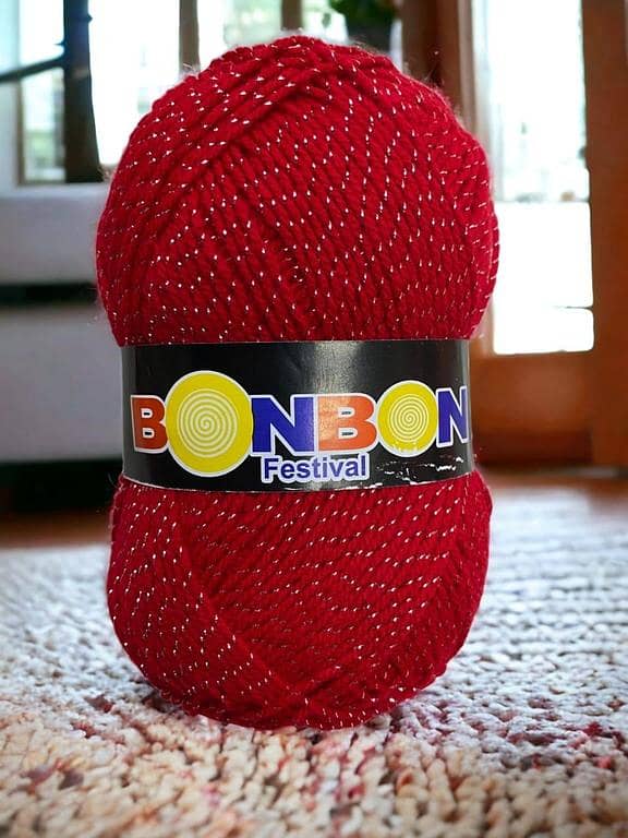 Imported Bonbon Festival Tilla Wool Yarn – 100% Acrylic with Tilla, 70–80g per Ball for Crochet & Knitting