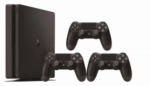 ps4 slim 500GB with 3 Original controllers, hdmi,power, new condition