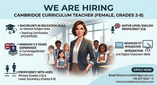 Female Teacher Required