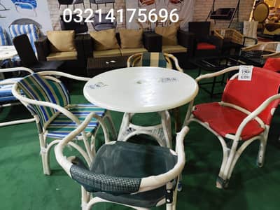 outdoor garden rattan upvc furniture sofa set chairs and table