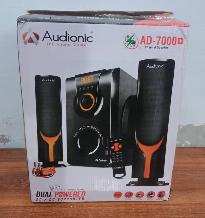 AUDIONIC AD-7000 PLUS MULTIMEDIA SPEAKER (AC/DC SUPPORTED) 0