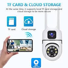 Dual Lens 2K 4MP Wireless PTZ Security Camera,2K 4MP - V380 Pro