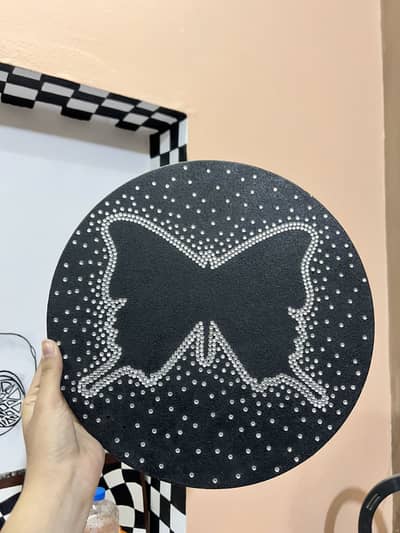 Butterfly stone canvas art