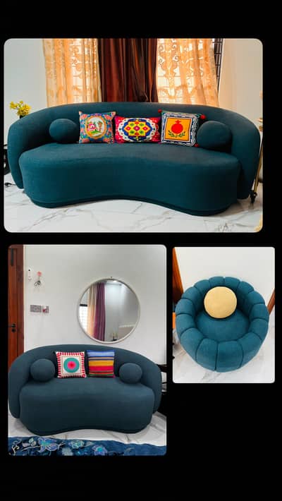 New Sofa set towel fabric 6 seater sofa