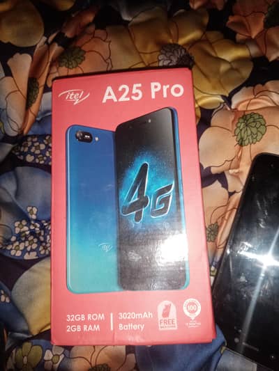 Itel a25 with box  memory 32 gb