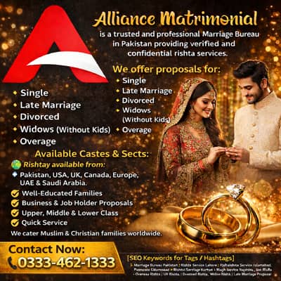 Professional Matrimonial Service – Muslim & Christian Proposals
