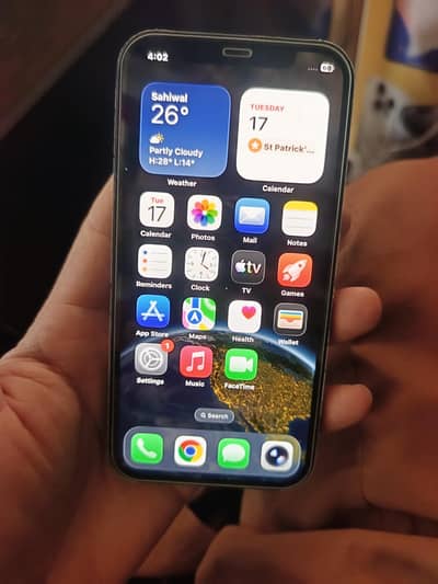 IPhone 12 Blue color 10/10 JV (64)  98 health water pack