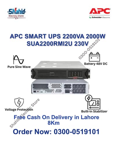 APC UPS 2200VA 2000WATT Pure Sine Wave UPS For Sale in Islamabad