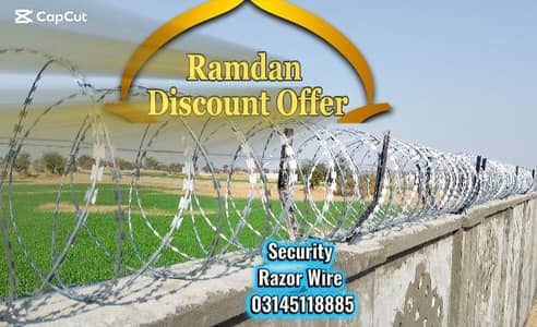 Ramadan Special Discount Offer Security Razor Wire Chainlink Fence
