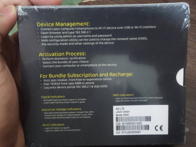 JAZZ 4G Internet device 1