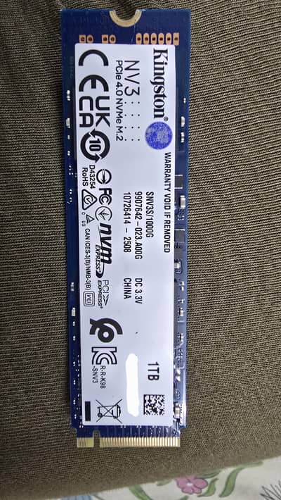 Selling my Kingston 1tb NVMe gen 4 came from abroad