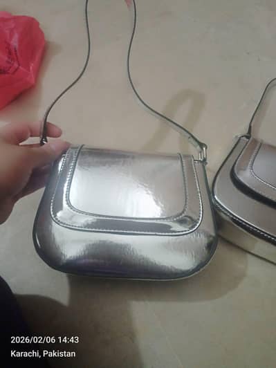 Original Primark Metallic Handbag – Excellent Condition