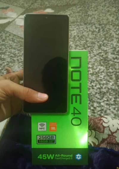 infinix note 40  12/256 Battery 5000mh Fast chargen