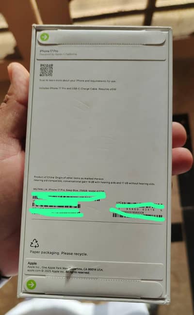 Iphone 17 Pro 256 GB , Blue clr