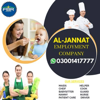 House Maids, Babysitter, Patient Care, Nurse Staff, Driver, Chef, Cook