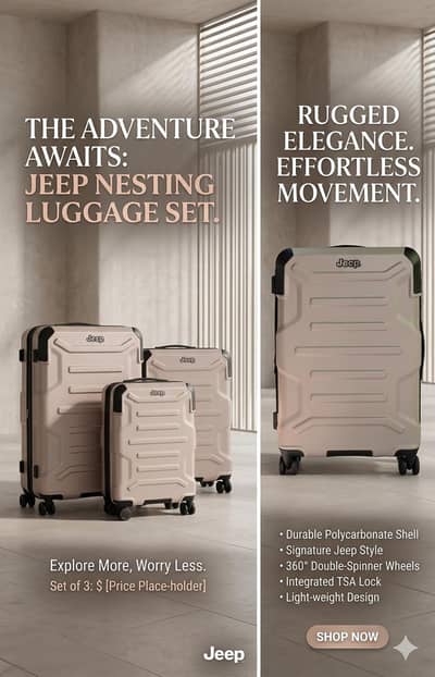 Jeep Luggage Set of 3
