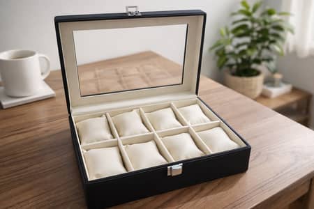 Premium Watch Box – 8 Slots | Elegant Display Case
