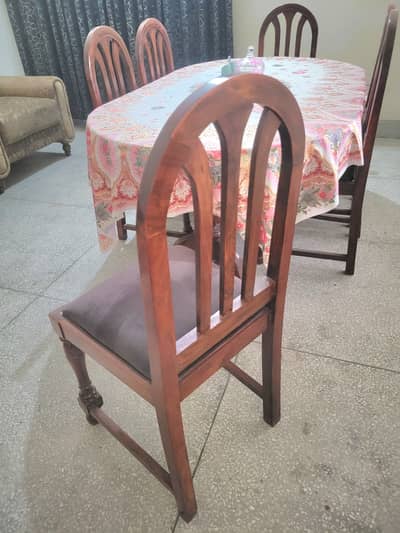 Wooden Dinning Table and 6 Chairs