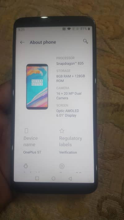 oneplus 5t 8 128