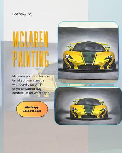 McLaren painting on canvas , with acrylic color