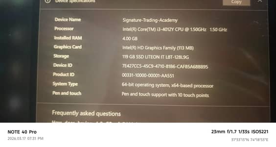 Acer Tablet 11.6 inch IPS display
