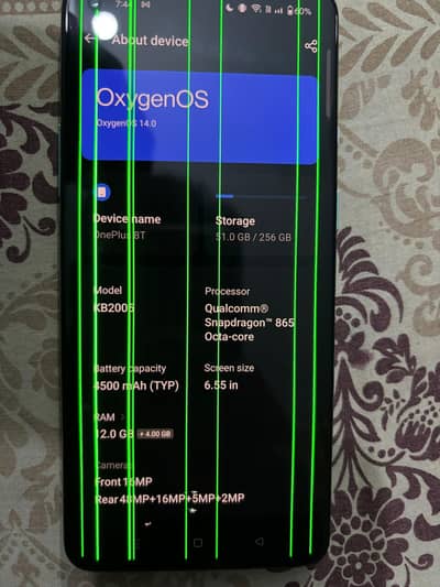 Oneplus 8T 12/256 Single Sim