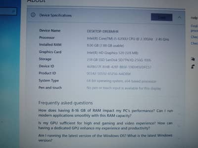 HpCore i5 6 gen hp probook 640 g2 38000