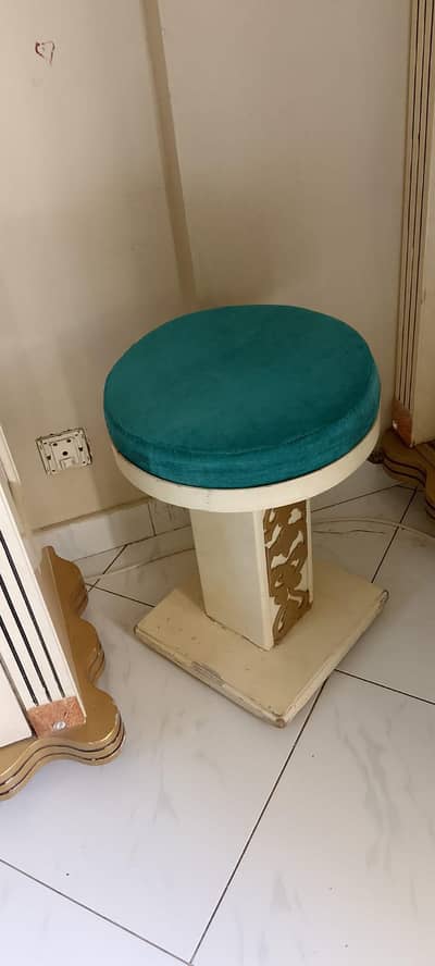 Complete 7-Piece Luxury WeddingBedroom Set – Cream & Gold Elegant