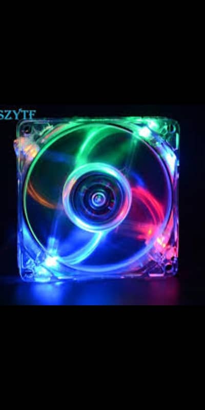 Rgb 80mm 4 color portable PC cooling fan LED fan Brushless Cooling