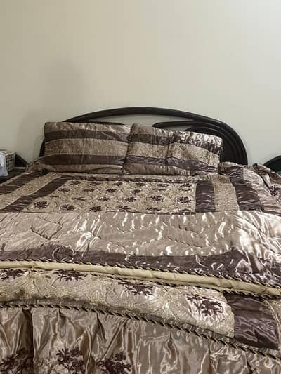 embroided silk bed sheet with comforter