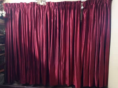 Red curtains