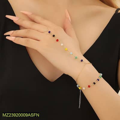 adjustable colourful beaded bracelet for women