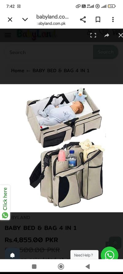 baby bed and bag