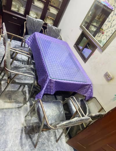 7 Chairs & Pure Solid Wooden Table