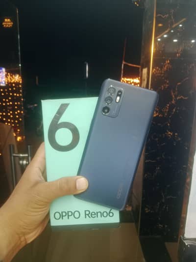 oppo Reno 6 128gb8gb with box only panel ma shade ha par ha original
