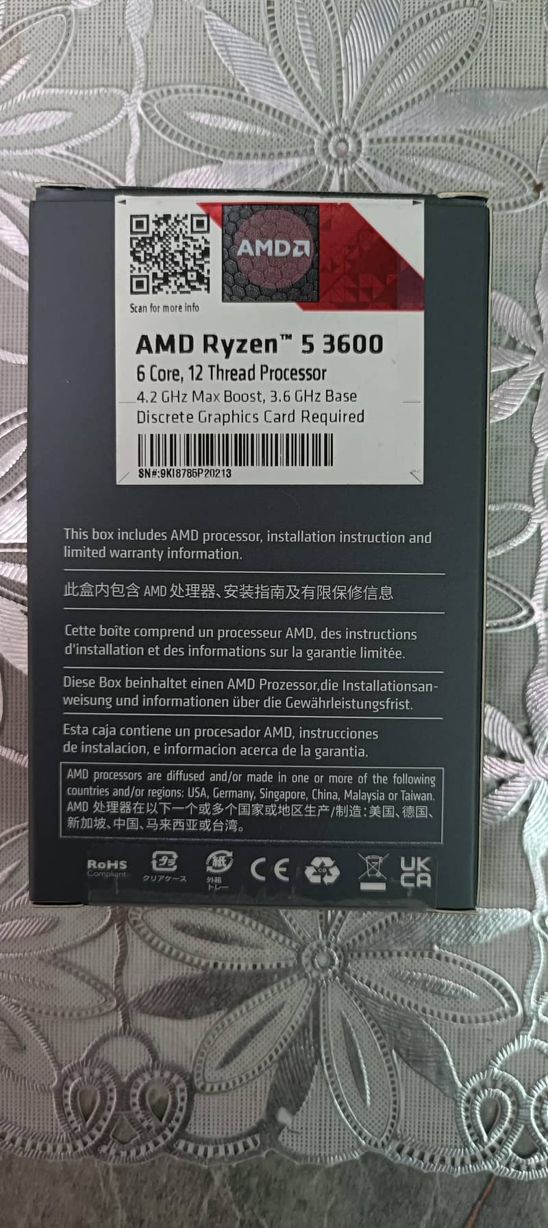 AMD RYZEN 5 3600 processor 0