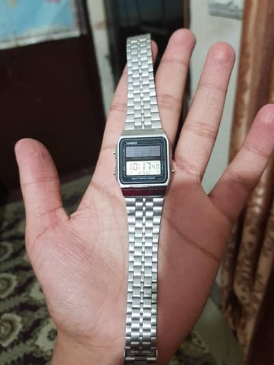 casio A-180 solar powered watch