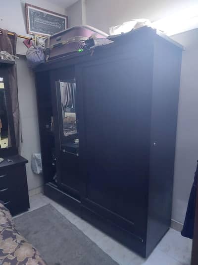 2 door wooden sliding almari