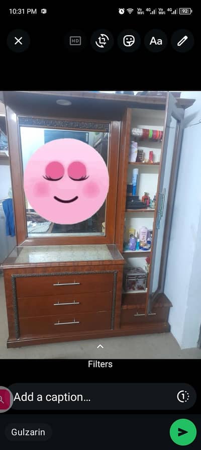 dressing table plus show case