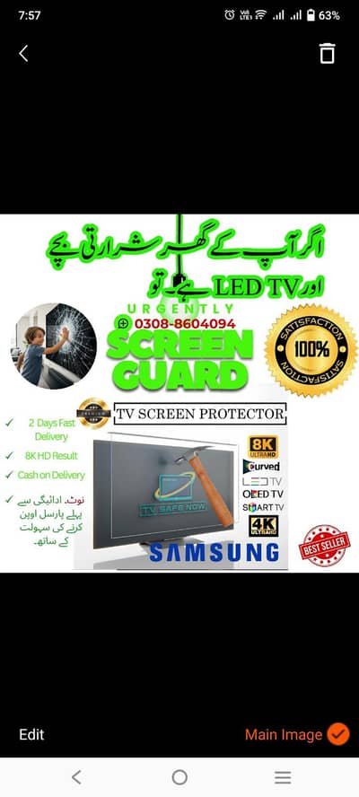 led Tv Screen Glass 4k hd