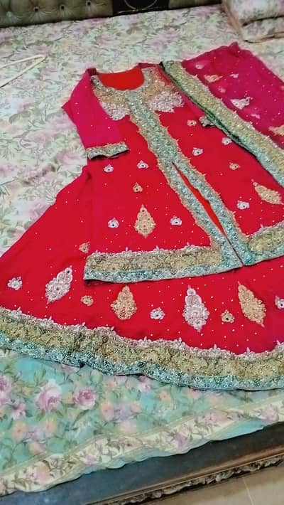 full heavy embroidered bridal dress