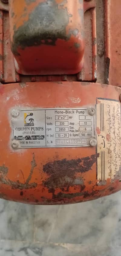 Golden mono block pump