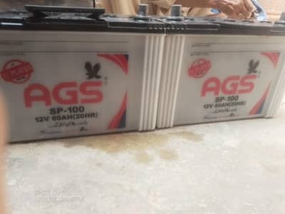 AGS 100 Amp 11 pllates  2 batttery sale   karachi  03350215296