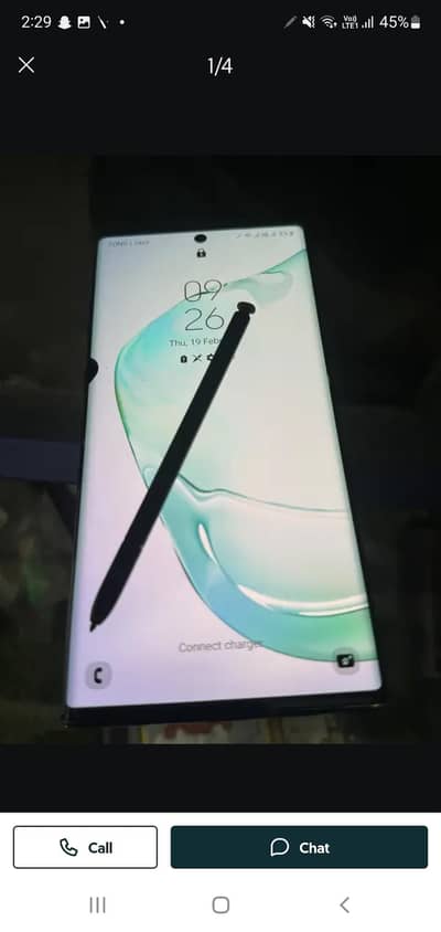 Samsung galaxy note 10 256gb sathe box available hai