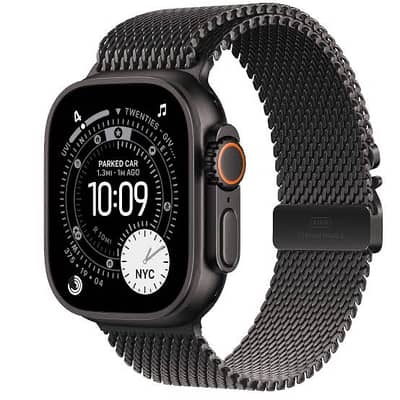 Apple Watch Ultra 3 49mm Black Titanium with Black Charcoal Trail Loop