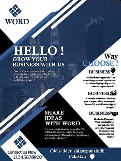 Professional Business Card aur Logo Designing Service - Shikarpur