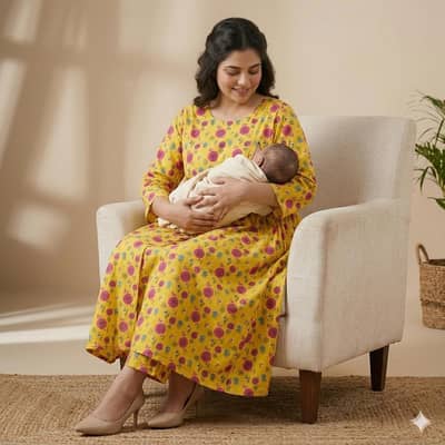 Nursing/Feeding Dress | 2-Piece | Comfort for Mom, Care for Baby